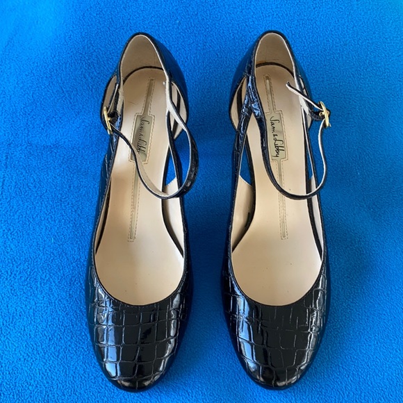 Sam & Libby Heels Black Patent Leather Heels Size 7 ½ M - Picture 1 of 5